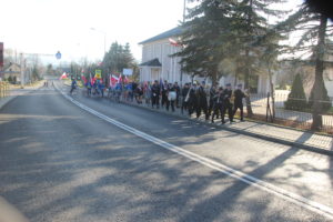 Przemarsz Orkiestry OSP i uczestników Rowerowego Rajdu